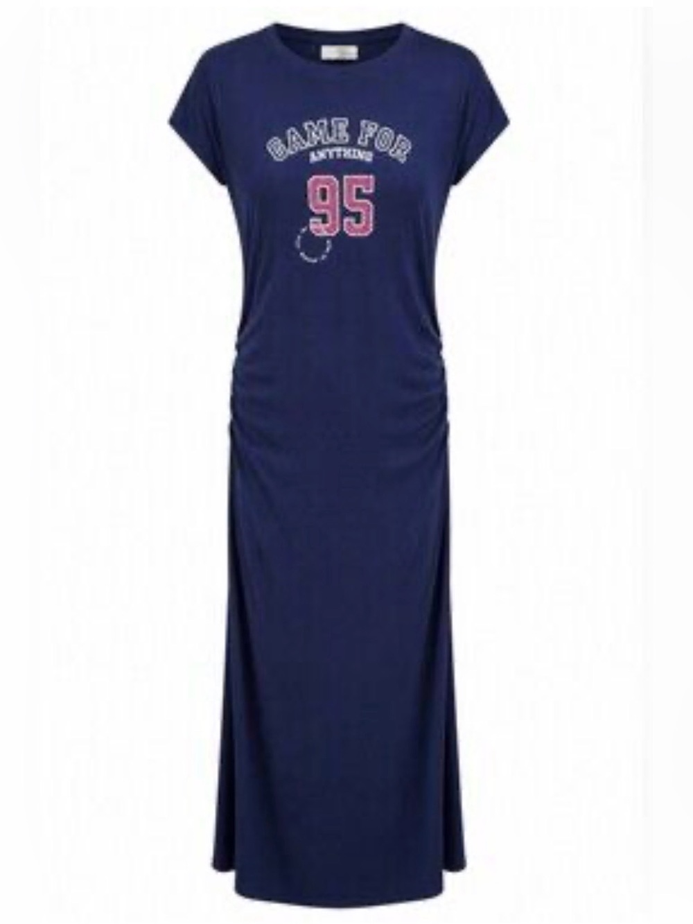 Anthropologie Navy Daily Practice Fitted Maxi Sporty Summer Dress M - Picture 3 of 13